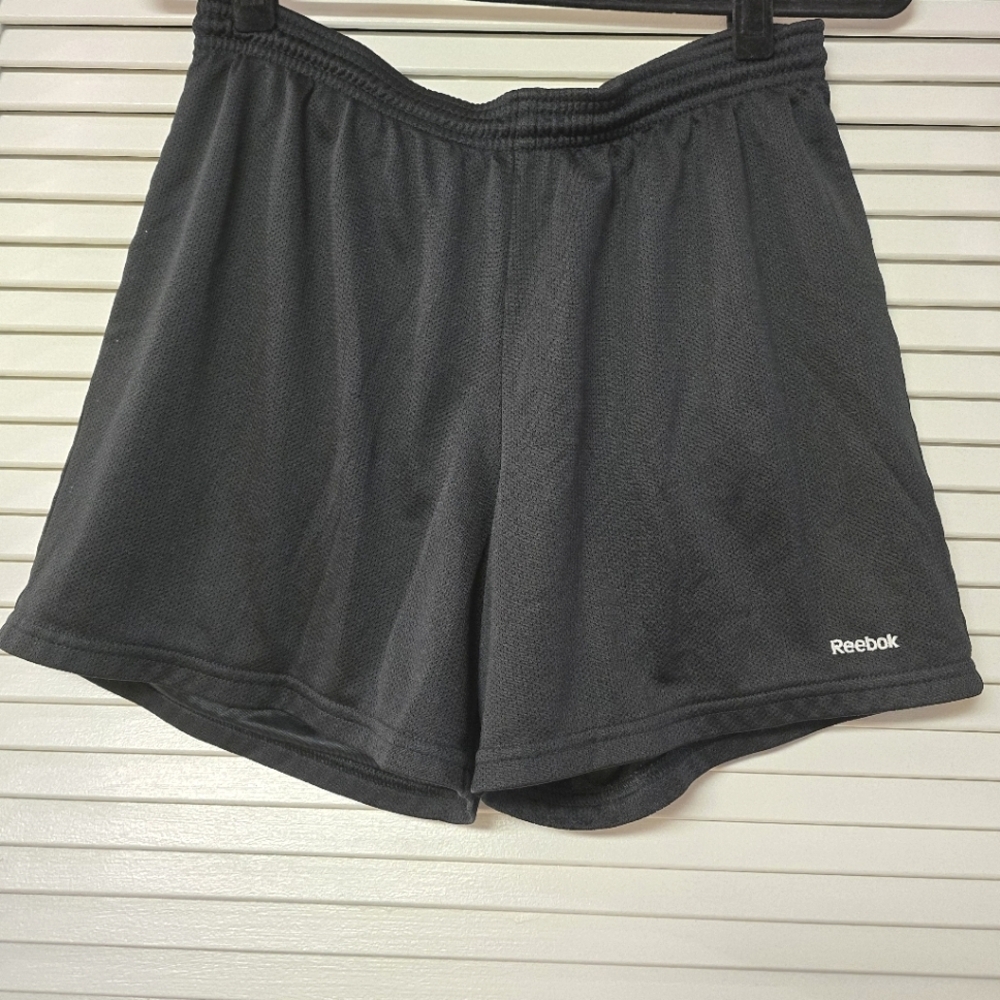 Reebok - Black & White Workout Athletic Drawstring Shorts